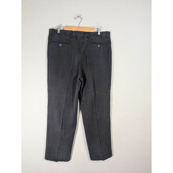 Tommy Bahama Mens Charcoal Silk Blend Straight Leg Pants Sz 36 Lightweight Relax - Picture 2 of 9